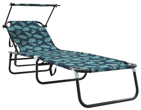 vidaXL Πτυσσόμενη ξαπλώστρα 2 pcs Πράσινο 56 x 190 x 81εκ ύφασμα