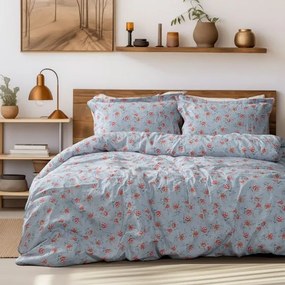 Beauty Home Σετ πάπλωμα υπέρδιπλο Art 12219 Ivy 100% Βαμβακοσατέν 300tc 220x240 Γκρι