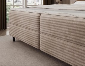 Επενδυμένο κρεβάτι Ciroko-Μπεζ-160 x 200