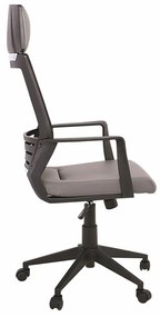 Καρέκλα γραφείου Mesa 468, Γκρι, Μαύρο, 116x58x62cm, 13 kg, Με ρόδες, Με μπράτσα, Μηχανισμός καρέκλας: Κλίση | Epipla1.gr