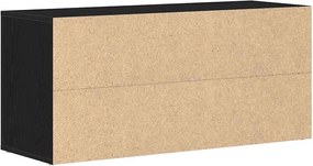vidaXL Παγκάκι Παπουτσιών Μαύρο Δρυς 100x35x45 εκ. από Τεχνητό Ξύλο