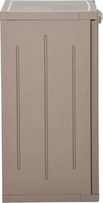 vidaXL Ντουλάπι Αποθήκευσης Κήπου Καφέ 65x45x88 εκ. PP Εμφάνιση Ξύλου