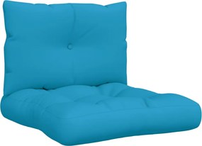 vidaXL Μαξιλάρια Παλέτας 2 τεμ. Μπλε Υφασμάτινα