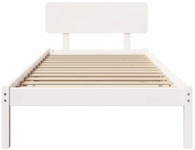 vidaXL Σκελετός Κρεβατιού Λευκό 100 x 200 cm Μασίφ ξύλο πεύκου
