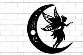 Intra απο ξύλο plywood  Χρώμα wenge 3mm-4mm πάχος - Fairy and Moon Wall Art Δίασταση 40x50 cm INTRAFABR-94768336