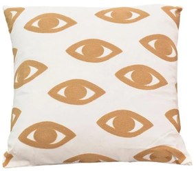 Pillow Eyes Inart natural-white 60x60x2.5cm 45x2.5x45 εκ.