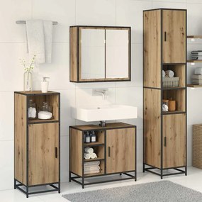 vidaXL Σετ Επίπλων Μπάνιου 3 pcs Artisan Oak Επεξεργασμένο ξύλο