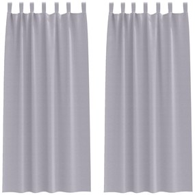 vidaXL Κουρτίνες 2 pcs Μεταλλικό Γκρι 245 x 140 εκ. Πολυεστέρας