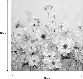 Πίνακας σε καμβά Rozy I Inart 80x3x80εκ