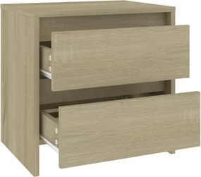 vidaXL Κομοδίνα 2 τεμ. Sonoma Δρυς 45x34,5x44,5 εκ. Επεξεργασμένο Ξύλο