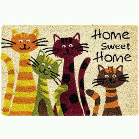 Πατάκι Εισόδου Ruco Print 789 Home Cats 40X60cm Beige-Multi Sdim 40Χ60