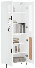 vidaXL Ντουλάπι Λευκό 69,5x34x180 εκ. από Επεξεργασμένο Ξύλο