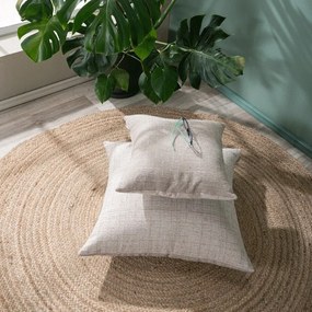 Μαξιλαροθήκη Διακοσμητική Δαπέδου Noto 02 Beige Teoran 65Χ65 Cotton-Polyester