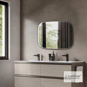 Luminor FIZ 60 Φωτιζόμενος καθρέφτης Led 50W 1799 LUMEN 60x80εκ Black Brushed