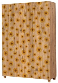 Ντουλάπα Τρίφυλλη Leva Hedera Seed 863SPH4241 120x48x189cm Multi Three Door