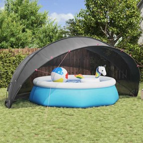 vidaXL Θόλος πισίνας 546 x 516 x 250 εκ. Μαύρο