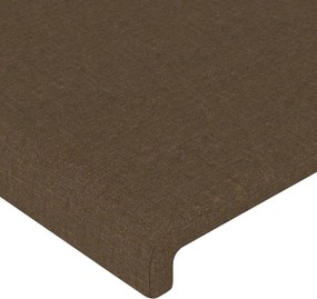 vidaXL Κεφαλάρια Σκ. Καφέ 200x5x78/88 εκ. Ύφασμα