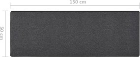 vidaXL Χαλί Διάδρομος Ανθρακί 50 x 150 εκ.