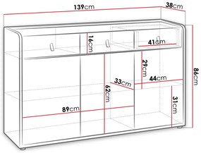 Τουαλέτα Samoa -Μήκος: 139 εκ.