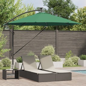 vidaXL Ομπρέλα Cantilever Banana Πράσινο 294 x 294 x 248 cm