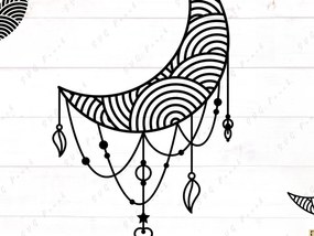 Intra απο ξύλο plywood 3mm-4mm πάχος - Crescent Moon Δίασταση 30x30 cm INTRAFABR-117736002