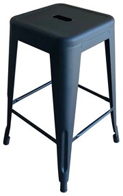 RELIX Σκαμπό Bar H.65cm, Στοιβαζόμενο, Μέταλλο Βαφή Μαύρο Extra Matte 42x42 H.65cm Ε5193,1ΜW