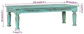 vidaXL Τραπεζάκι Σαλονιού 110 x 5 x 34 εκ. από Μασίφ Ανακυκλωμένο Ξύλο