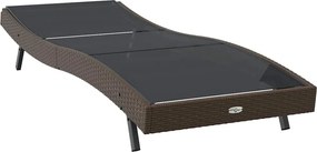 vidaXL Ξαπλώστρα 197 x 70 x 82 εκ. συνθετικό ρατάν