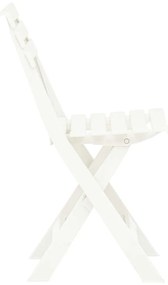 vidaXL Καρέκλες Κήπου Πτυσσόμενες 2 τεμ. Λευκές Πλαστικές