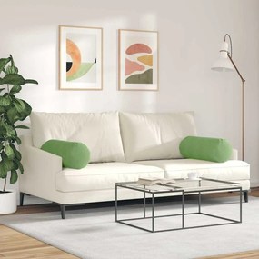 vidaXL Μαξιλάρια Στήριγμα 2 pcs Ανοιχτό Πράσινο Ø 25 x 70 cm