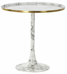 Βοηθητικό Τραπεζάκι DKD Home Decor Λευκό Χρυσό 51 x 51 x 51 cm