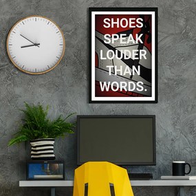 Ξύλινο Κάδρο Words Power Sneaker 30X40cm SNK123