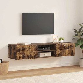 vidaXL Ντουλάπι TV Καπνιστή δρυς 150 x 39 x 30 εκ Επεξεργασμένο ξύλο
