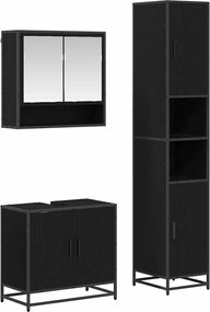 vidaXL Σετ Επίπλων Μπάνιου 3 pcs Artisan Oak Επεξεργασμένο ξύλο
