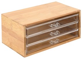 Κοσμηματοθήκη 24,5x11x14cm με 3 Συρταράκια Estia Home Art Bamboo Essentials 02-17699