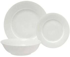 Σερβίτσιο Πιάτα Φαγητού European Rim White Basics (Σετ 12Τμχ) WBA0142 White Maxwell&Williams 12 τμχ Porcelain