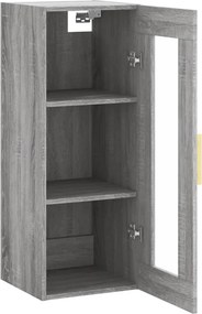 vidaXL Ντουλάπι Τοίχου Γκρι Sonoma 34,5 x 34 x 90 εκ.