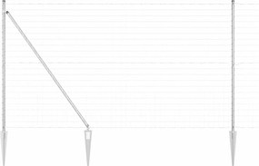 vidaXL Τεντώτο με στήριγμα Ασημί 1,5 x 10 m Ατσάλι