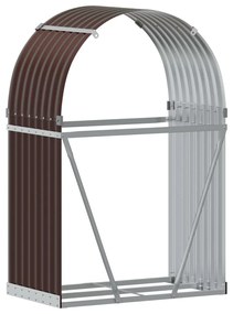 vidaXL Ξυλοθήκη Καφέ 80x45x120 εκ. από Γαλβανισμένο Ατσάλι