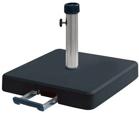 Βάση Ομπρέλας 35 kgr Με Λαβή Και Ρόδες 50Χ50 cm LTH35-B Black