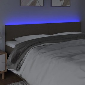 ΚΕΦΑΛΑΡΙ ΚΡΕΒΑΤΙΟΥ LED TAUPE 180X5X78/88 ΕΚ. ΥΦΑΣΜΑΤΙΝΟ 3121350