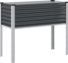 vidaXL Γλάστρα Κήπου Ανθρακί 100x45x90 εκ. Ατσάλινη