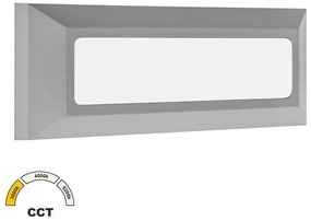Adeleq Φωτιστικό LED PC Επίτοιχο Ορθογώνιο 4W CCT IP65 Γκρι 3-9768
