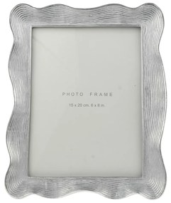 Κορνίζα Polyester Ασημί-Λευκή 15x20εκ. Zen Collection 25.21.51516