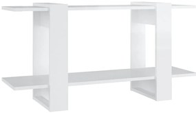 vidaXL Βιβλιοθήκη Ραφιέρα Γυαλ. Λευκό 100x30x51 εκ. Επεξεργασμένο Ξύλο