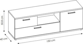 Έπιπλο τηλεόρασης Newty 1D2S - 150.00Χ40.00Χ50.80cm