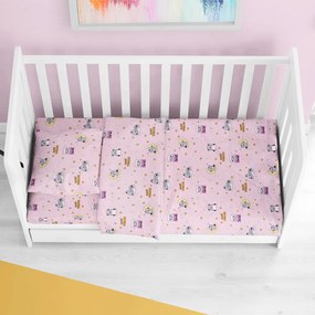 Σεντόνια Κούνιας (Σετ) Dimcol Sweet Dreams 550 Pink