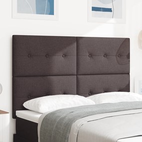 vidaXL LED Κεφαλάρι Σκούρο Καφέ 72 εκ Υφάσματος