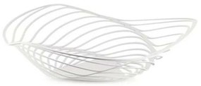 Φρουτιέρα Trinity ACO01 W Φ43x10cm Μεταλλική White με Δώρο 2 Δαχτυλίδια Πετσέτας Alessi Metal