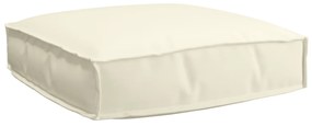 vidaXL Μαξιλάρι Παλέτας για Κάθισμα Κρεμ 60 x 60 x 12 εκ Υφάσματος Oxford